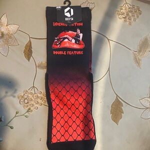 Red and Black Sci-Fi Double Feature Socks